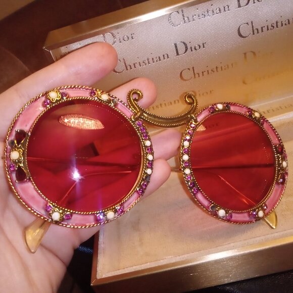 Christian DIOR Vintage Sunglasses 1960s PINK : DIOR COLLECTOR'S piece - Picture 6 of 17